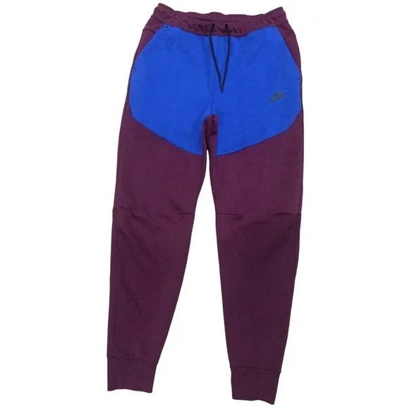 Nike Sportswear Mens Medium Tech Fleece Joggers Royal Sangria CU4495-610 $110